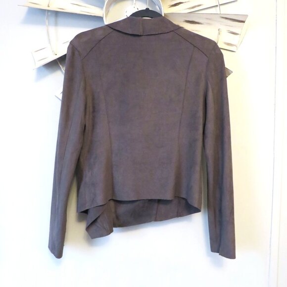 BLANKNYC Asymmetrical Zip Drape Front Faux Suede Jacket Small Blank NYC - Picture 8 of 8